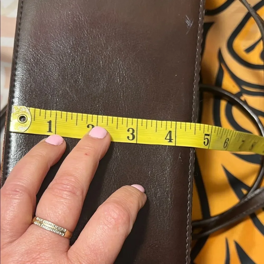 Elegant Brown Crocodile Pattern Satchel